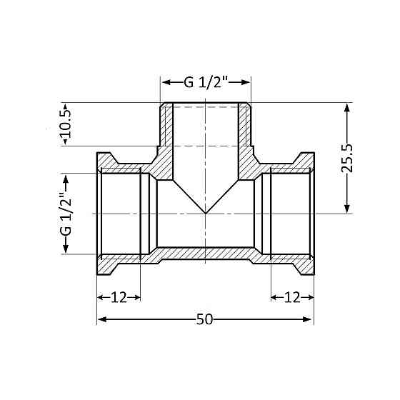 Тройник Thermo Alliance Standart 1/2" ВНВ SD41515 Київ