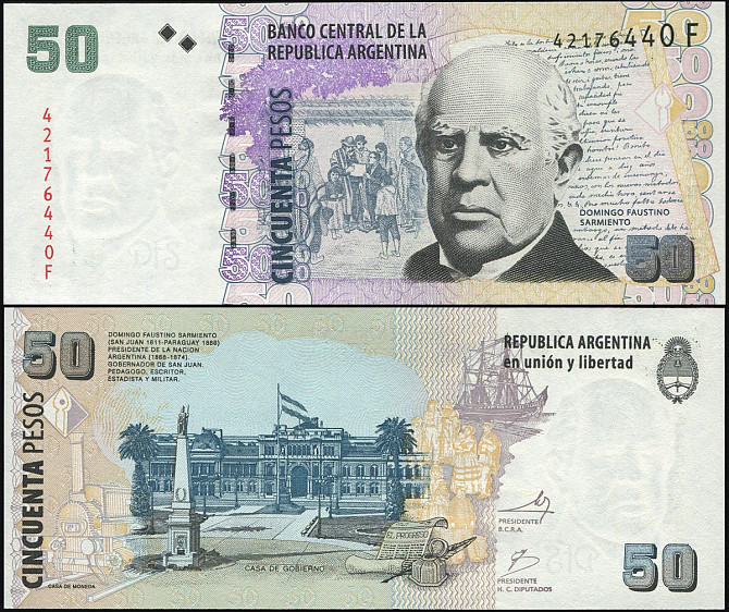 Gen 50 песо 2002-2016 р. Р-356 UNC Полтава - фото 1