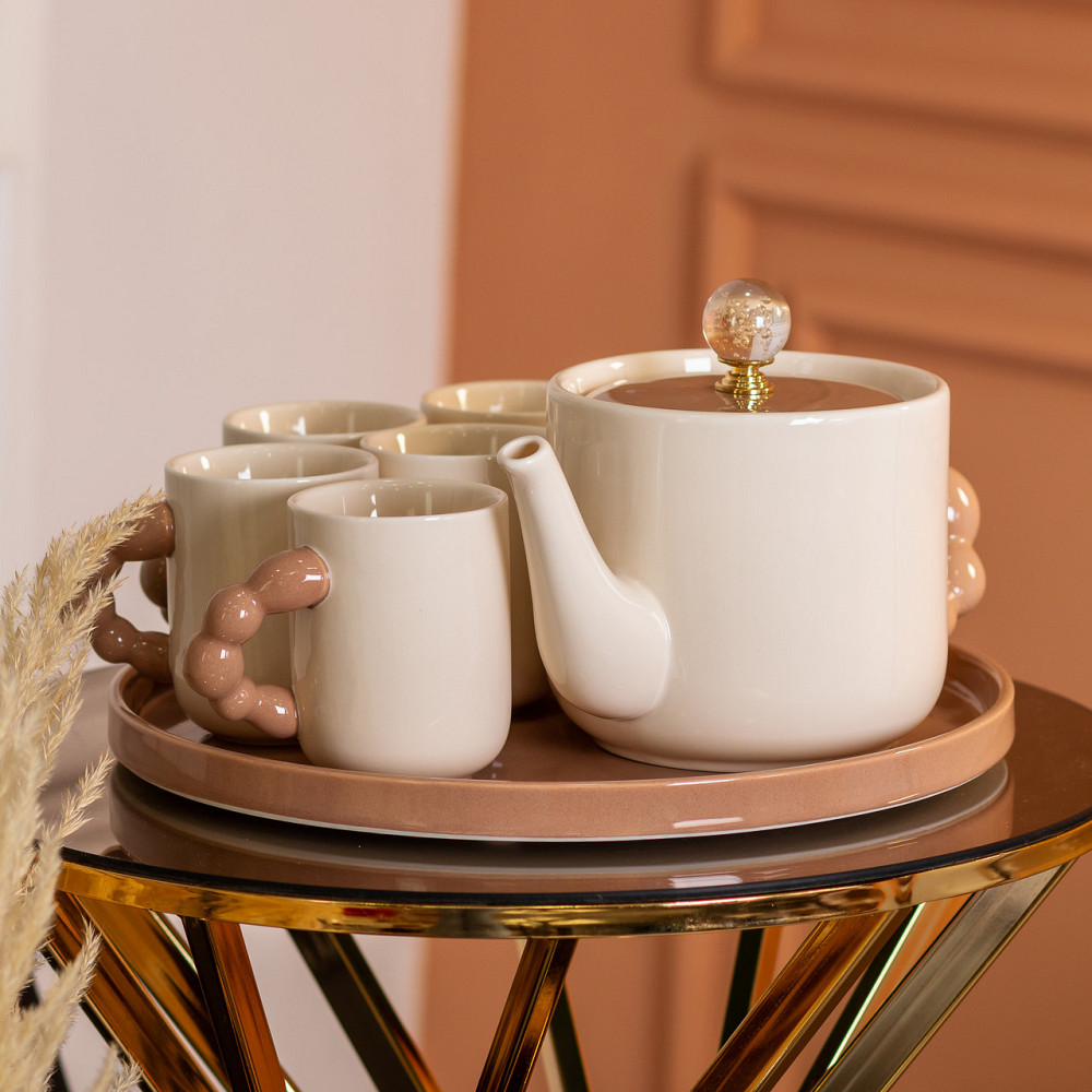 Yiwu Чайний набір на 6 персон із порцелянаовою підставкою HP-15-24 Коломия - фото 7