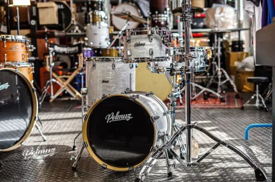 Ударная установка  Polmuz Birch Model 3 (16/10/14/14) No Hardware White Swirl Киев