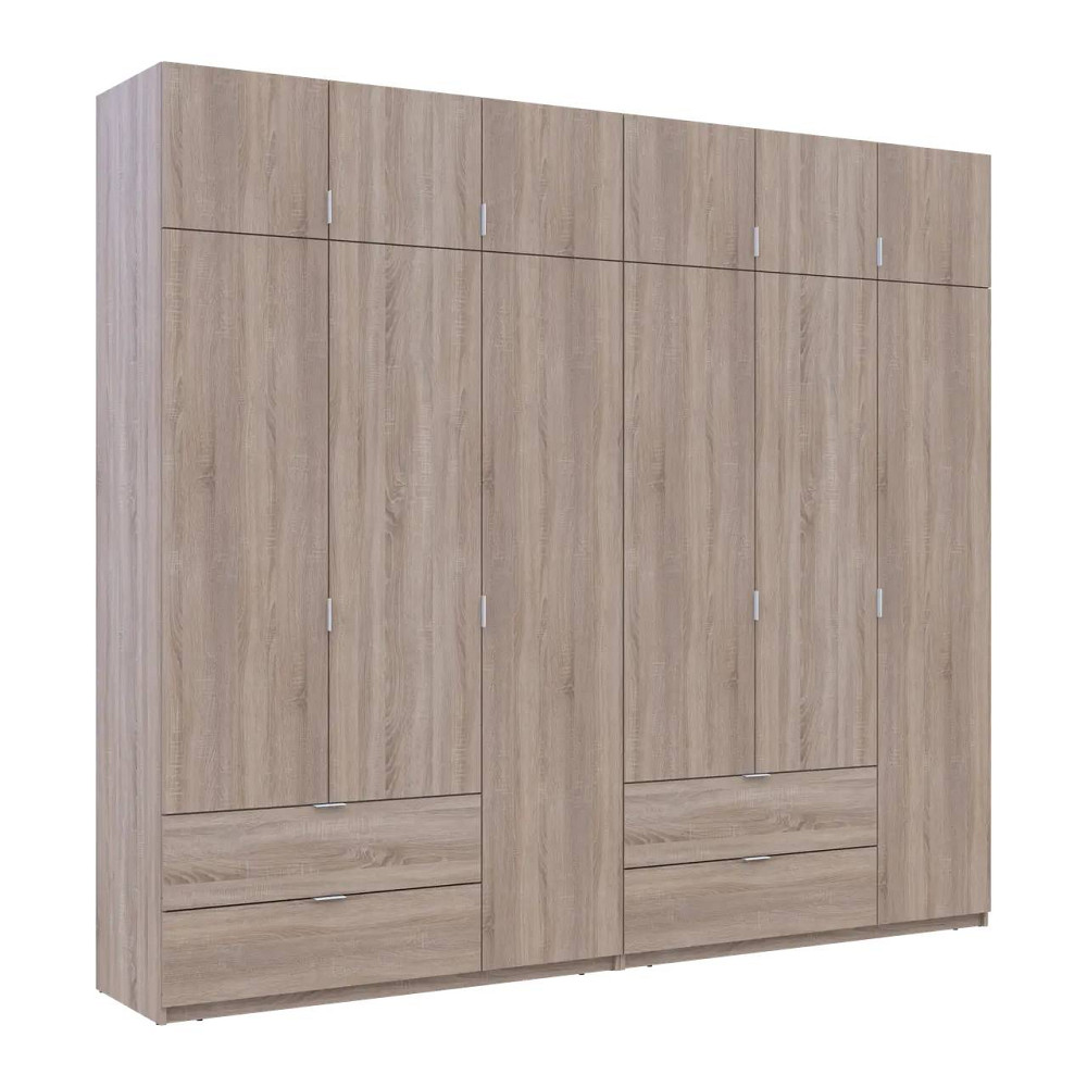 Шафа для одягу Doros Лукас Дуб сонома 3+3 ДСП 270х50х240 DRS-011705 (42005115) Львів - фото 6