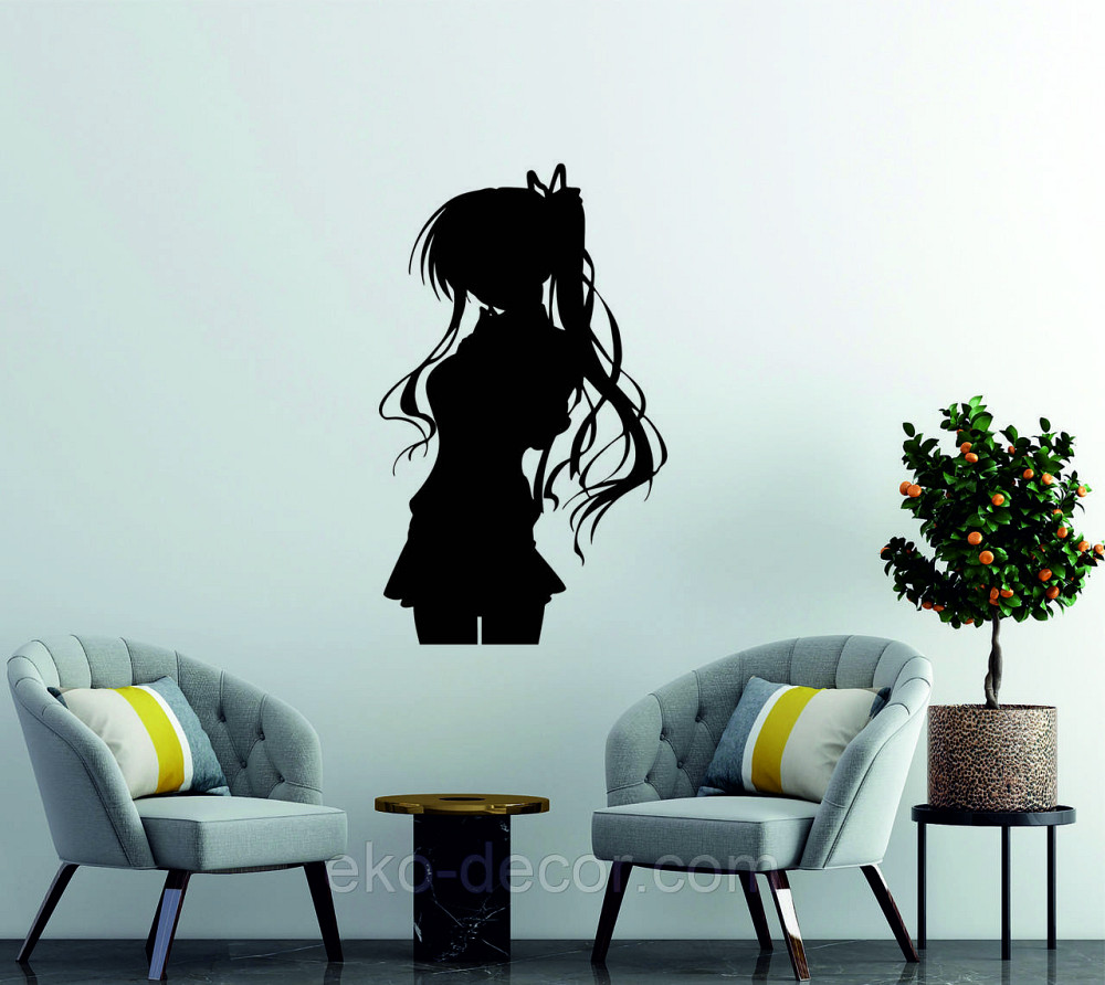 Декоративное настенное Панно «Девушка» Декор на стену 90*53 см, Черный Киев - изображение 3