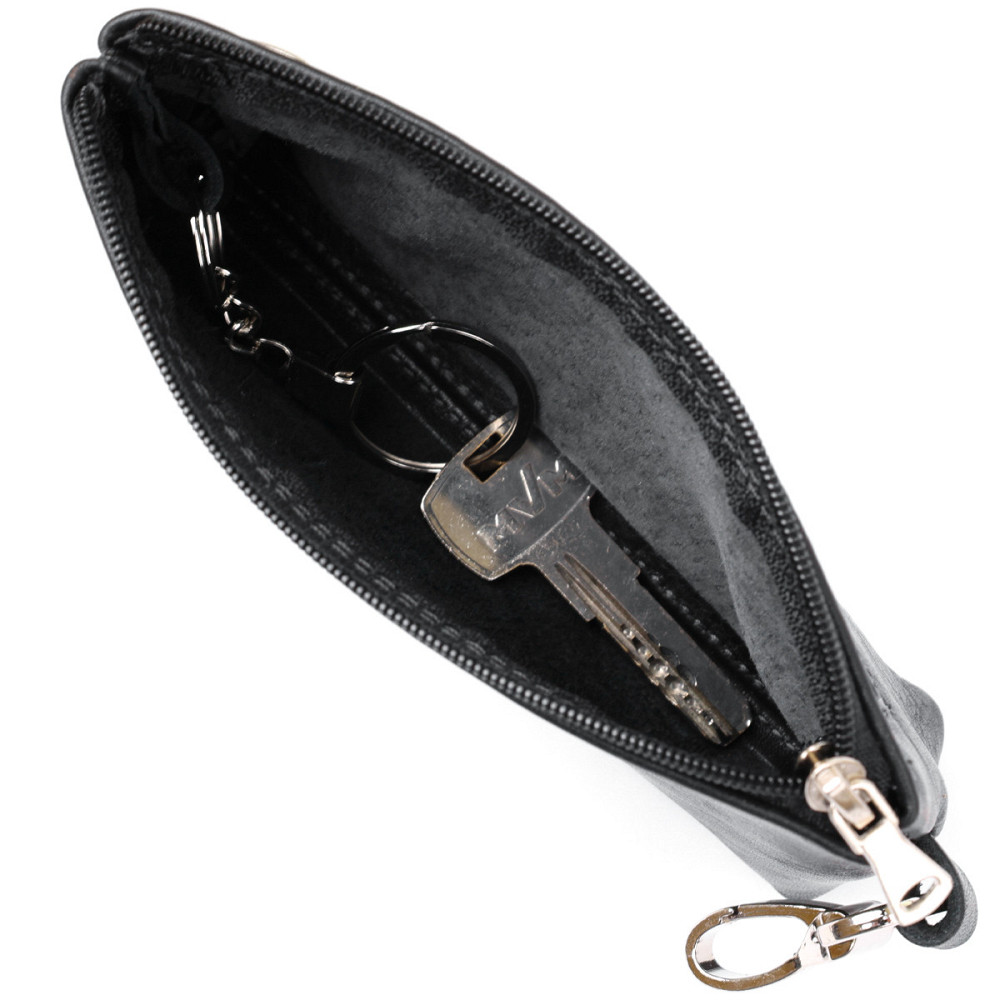Ключниця з монетницею GRANDE PELLE 11371 Чорний Київ - фото 6