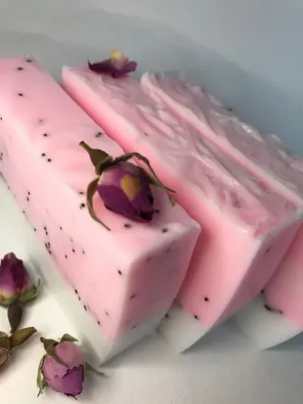 Мило ручної роботи "Рожеве" натуральне, ароматне, на оліях, 140 г Київ