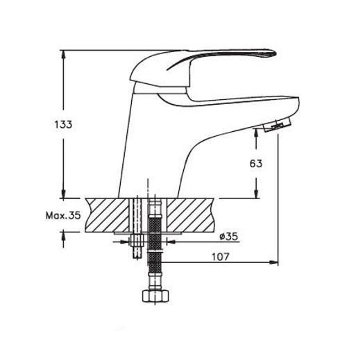 Смеситель для умывальника HAIBA COSMOS 001 Харьков - изображение 2