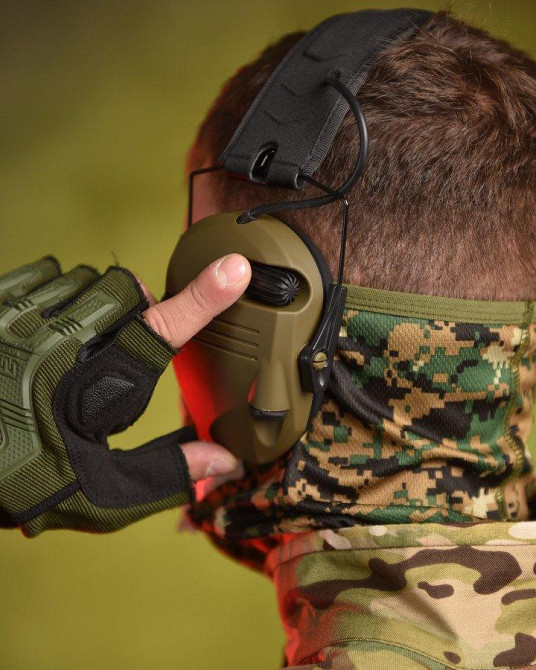 Навушники активні тактичні для стрільби ЗСУ олива розор Razor Одеса - фото 2