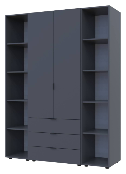 Комплект шкафов для одежды Doros Гелар (3 шт.) 153,9х49,5х203,4 см Графит (DRS-011143) Львов - изображение 2