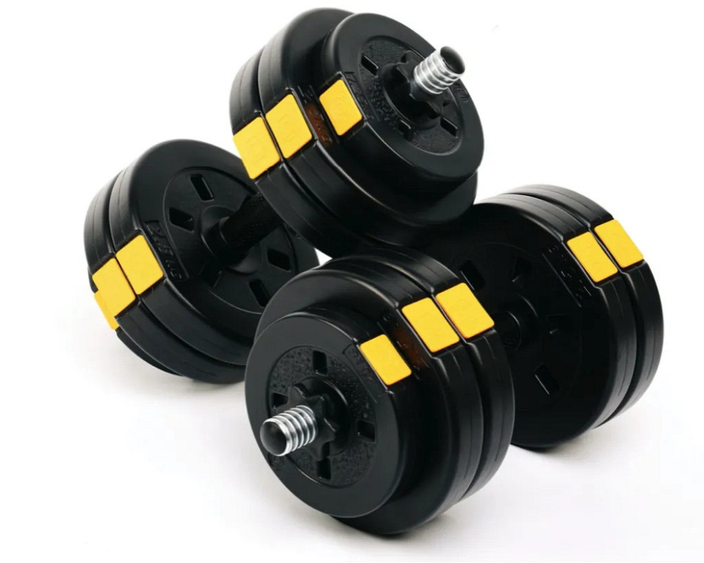 Комплект разборных гантелей сл сменными дисками Besport, 2 шт по 13.5 кг для домашних тренировок Киев - изображение 2