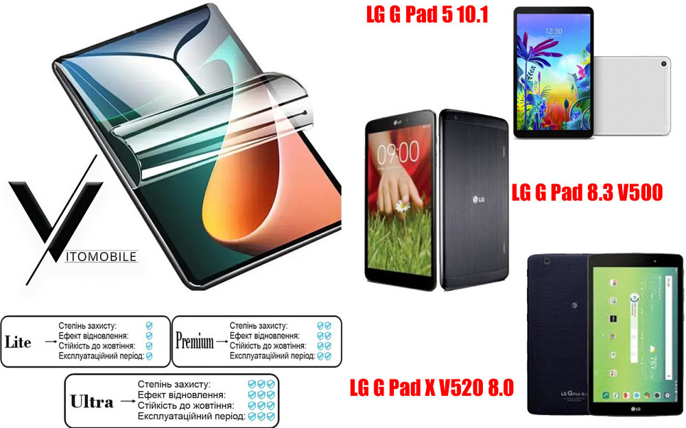 Полиуретановая пленка HyperClear Guard для Lg G Pad 5 10.1, Pad 8.3, Pad X 8.0 Киев - изображение 1