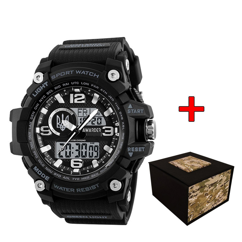 Awarder 012BKUASI Тризуб срібло Чорні + Коробка. Киев - изображение 1