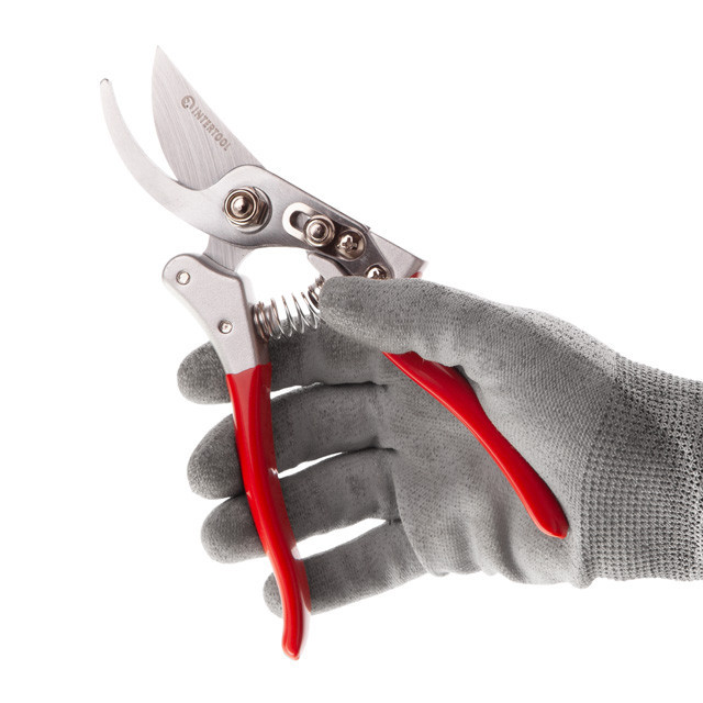 Секатор, професійний, 200 мм, лезо: SK5, різ: Ø 10 мм, алюмінієва рукоятка INTERTOOL FT-1014 Київ - фото 9