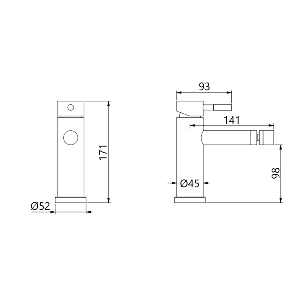 Змішувач для біде Lidz Aria 001AF (k35) LDARI001AFNKS46096 Nickel Київ - фото 2