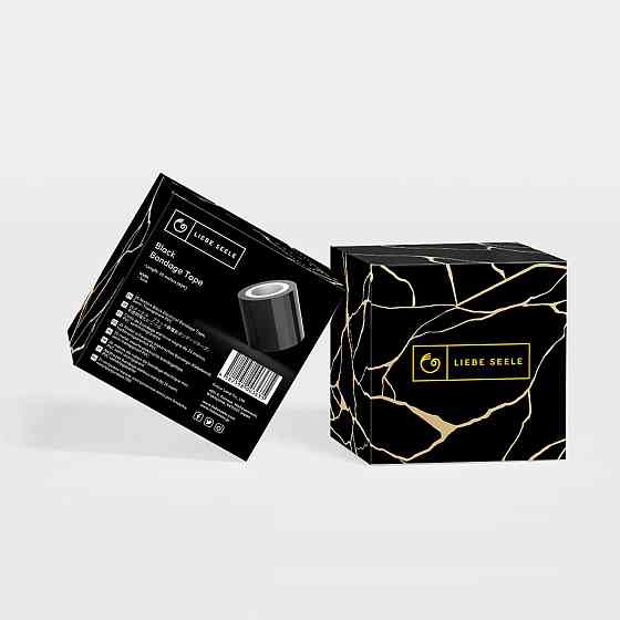 Скотч для бондажа Liebe Seele Bondage Tape Black 25м, не липнет к коже и волосам, без следов Sex Aura Киев