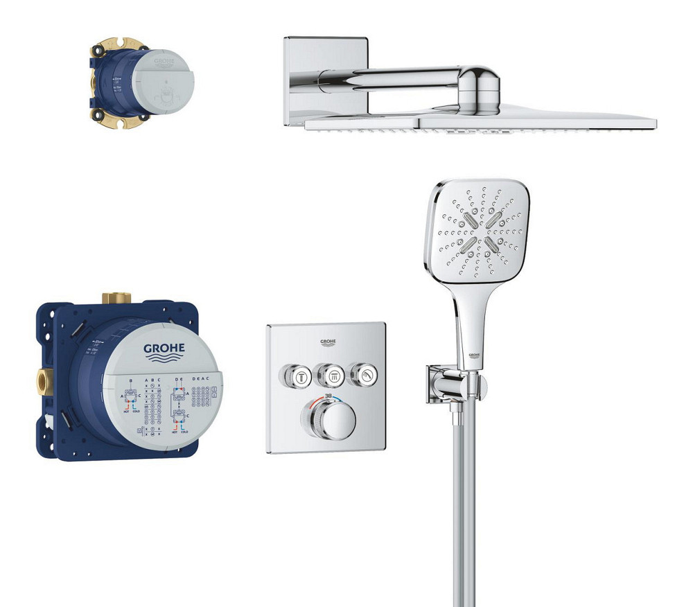 Душова система прихованого монтажу на 3 виходи з термостатом Grohe Grohtherm SmartControl  ( 34864000 ) 39584 Харьков - изображение 3