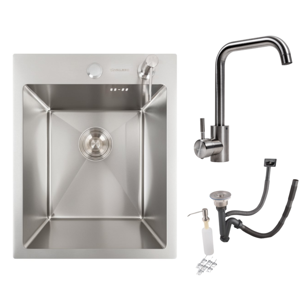 VALESO Комплект для кухні: Мийка Valeso Handmade (40x50 см) + Змішувач Valeso NS02A Киев - изображение 1