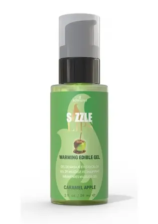 Зігрівальний масажний гель Sensuva Sizzle Lips Caramel Apple (59 мл), без цукру, їстівний Львов