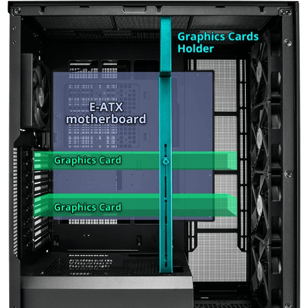 Корпус FSP U500-B без БЖ E-ATX Black Вінниця - фото 7