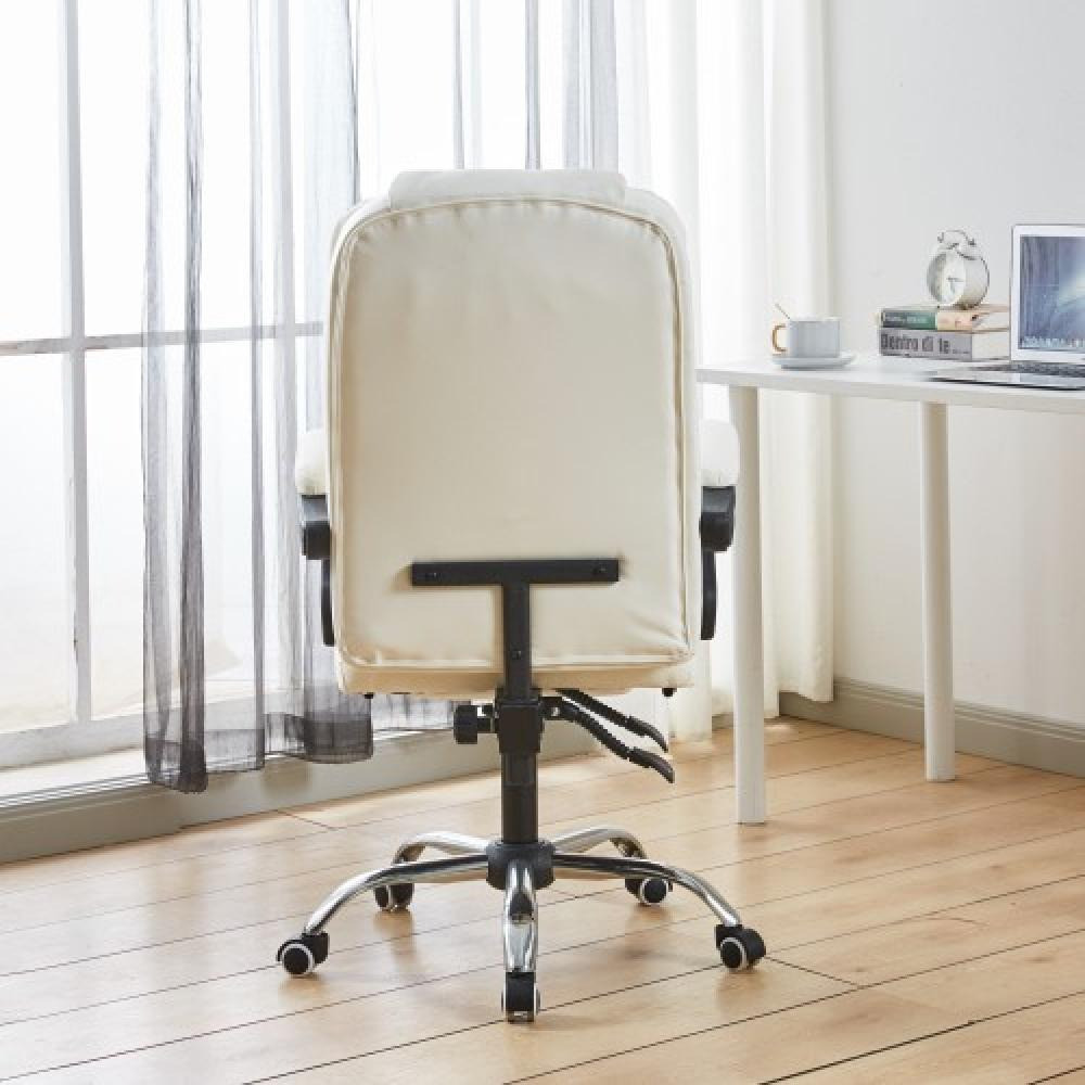 Кресло офисное компьютерное Bonro BN-6071 экокожа рабочее для компьютера Белый Киев - изображение 3