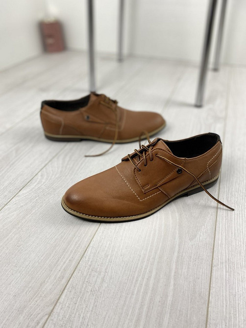 Туфлі чоловічі VADRUS руді натуральна шкіра 39-44 розміри (артикул від 39 до 44) Коломыя - изображение 2