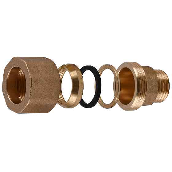 З'єднання зажимне пряме для труби Ø22мм 1/2″З латунне LS332S OPTIMUM Киев