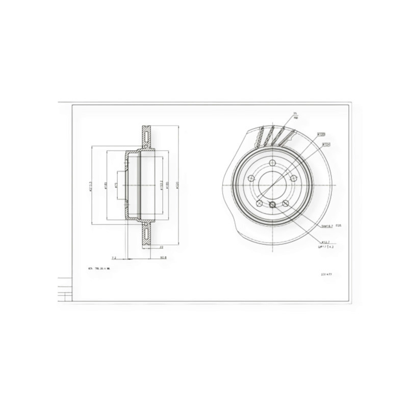 Диск BMW X3 (E83) задний (320x22mm) тормозной Мукачево - изображение 1