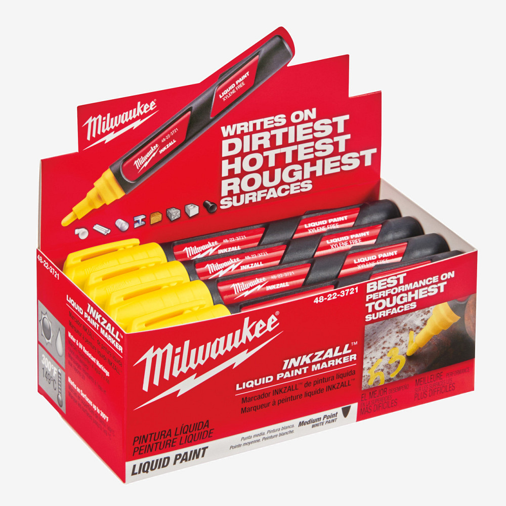 Маркер на основе жидкой краски InkZAll MILWAUKEE, желтый Одесса - изображение 2