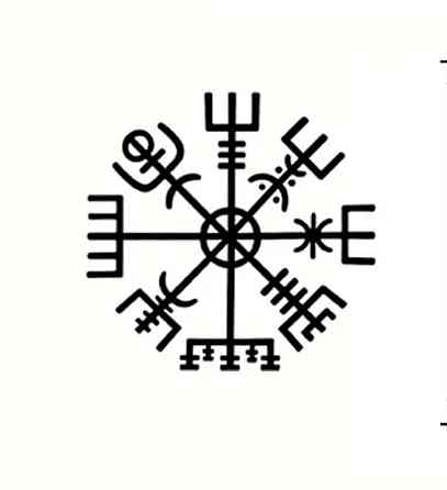 Набір вінілових наклейок «Вегвізір» – руни захисту 2 шт. (9×9 см) чорний колір Київ