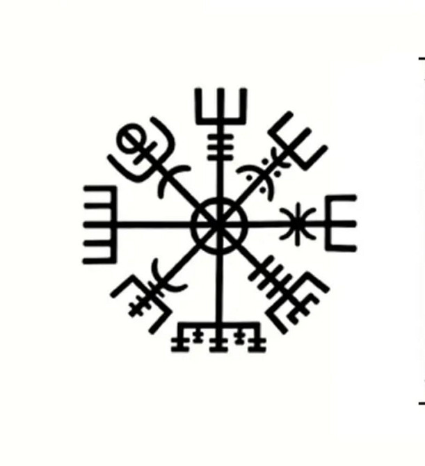 Набір вінілових наклейок «Вегвізір» – руни захисту 2 шт. (9×9 см) чорний колір Київ - фото 1