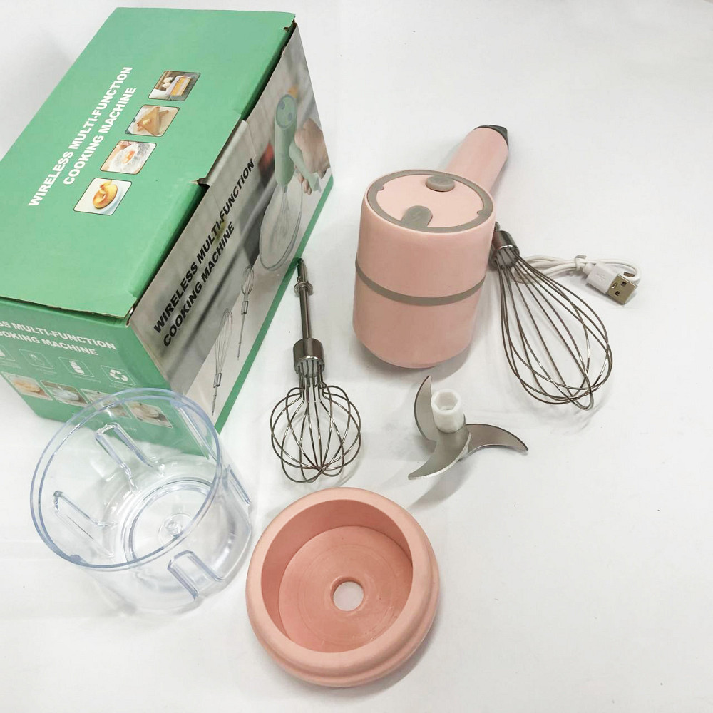 Ручной беспроводной миксер-измельчитель 2 в 1. Цвет: розовый OP-36 Львов - изображение 6