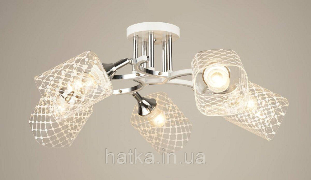Люстра стельова Sirius B N4513/5 WT+CH з поворотнім механізмом Київ - фото 1