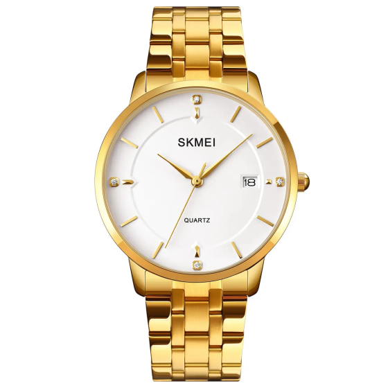 Чоловічий класичний годинник на браслеті Skmei 1801S (Золотистий) Вінниця