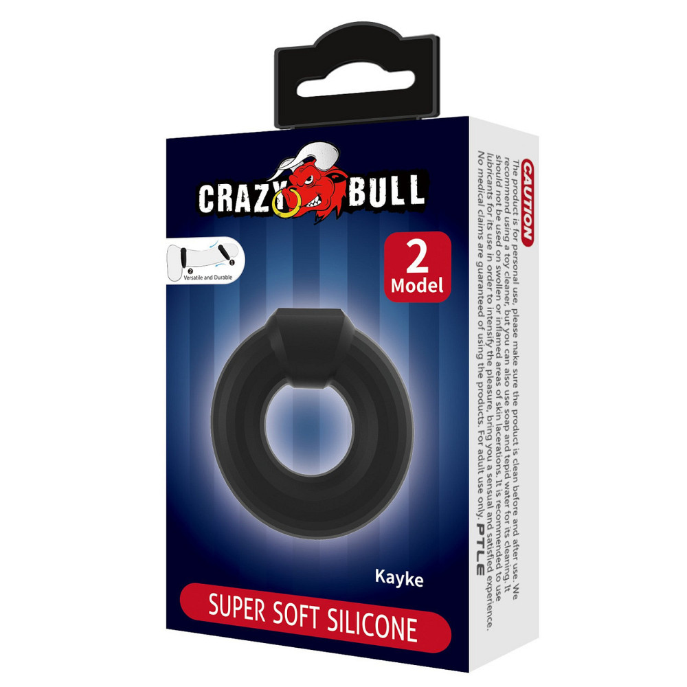 Ерекційне кільце Crazy Bull №2 - Kayke super soft silicone, BI-210360 Sex Aura Київ - фото 7