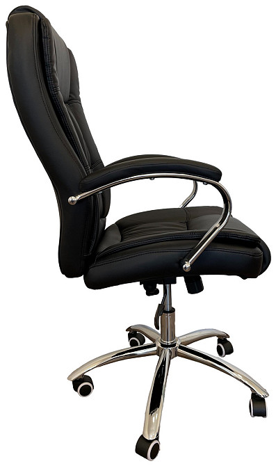 Офисное кресло руководителя Tehforward Kali Lux хром Anyfix Черный Киев - изображение 2