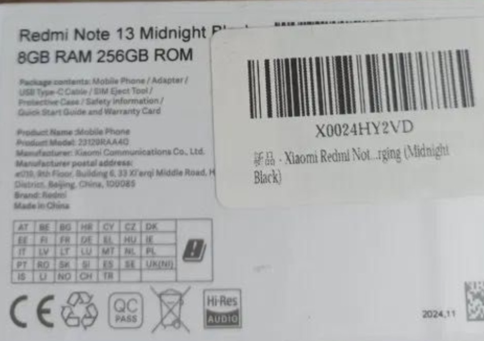 Новий запакований телефон Xiomi Note 13 8/256GB Харків - фото 2