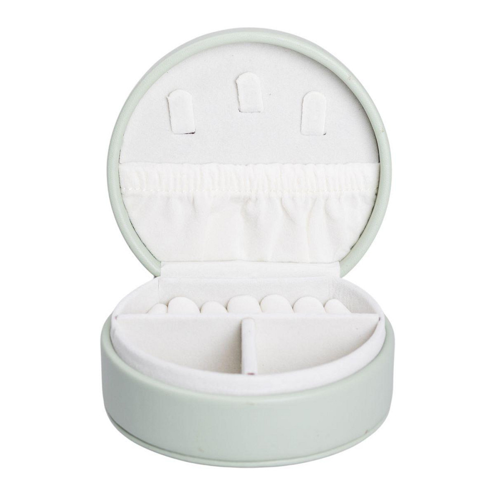 Скринька для прикрас з еко шкіри 10×9×4.5 см ​​органайзер для ювелірних виробів HP-5-31GR Київ - фото 1