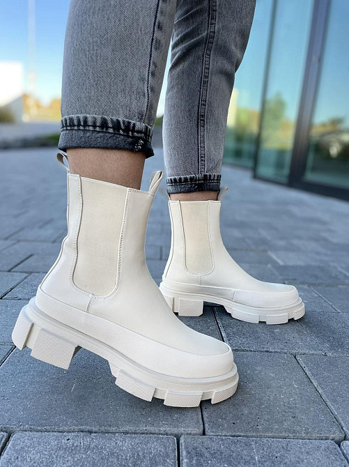 Черевики жіночі TEE бежеві еко-шкіра висота 17см ( -3) Коломыя - изображение 5