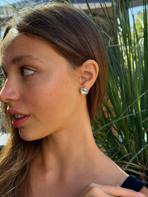 Van Cleef набор 3 предмета - сережки, подвеска, браслет / натуральний перламутр / белое золото Одесса - изображение 8