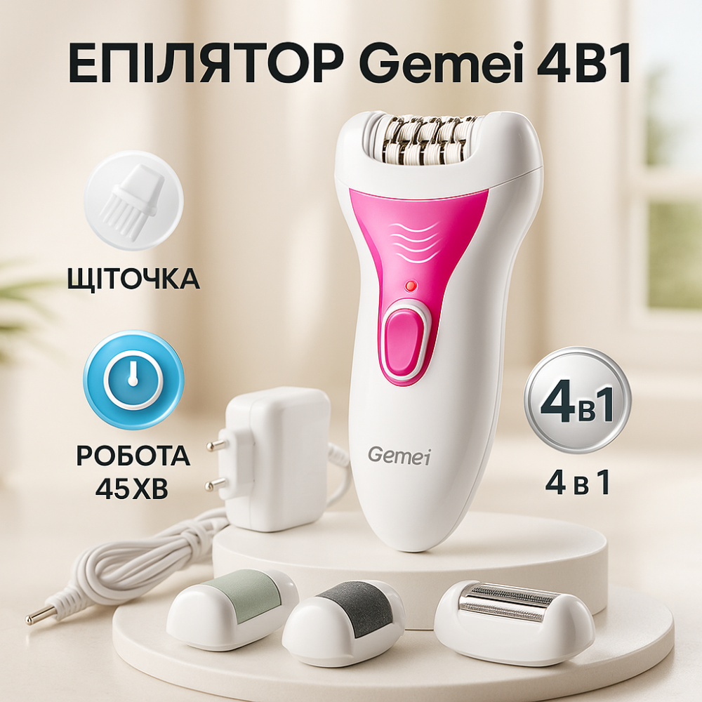 Електрична терка для п'ят Gemei GM-7006 4в1, Електрична пемза для педикюру і манікюру CE-61 Львів - фото 17