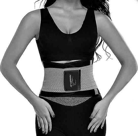 Пояс-корсет  для підтримки спини PowerPlay 4305 (110*24 см) Чорно-сірий Луцк