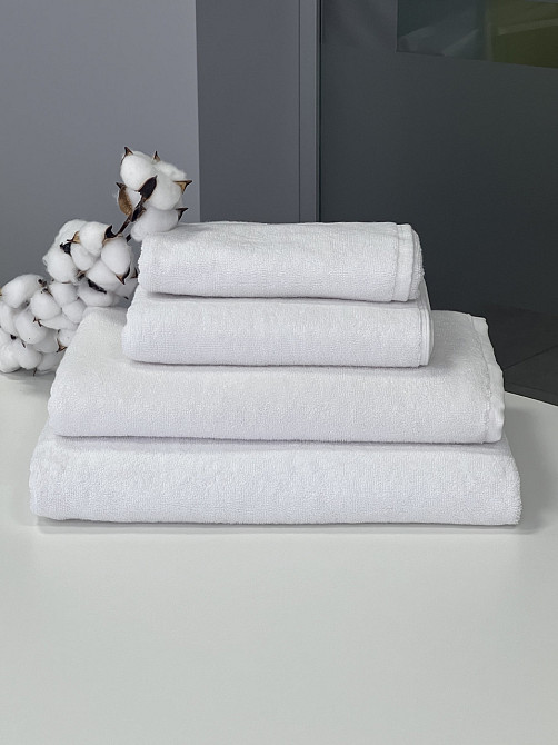 Комплект махрових рушників Ideal Textile 3 шт (40*70см+50х90см+70х140см) білий 500 г/м2 (56861201) Чернівці - фото 2