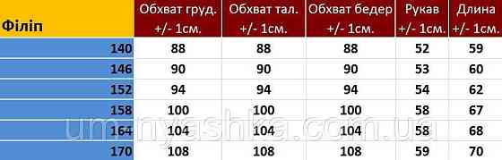 Підліткова хлопчача вишиванка "Філіп" синьо-жовта з коротким рукавом 122-164 Кривий Ріг