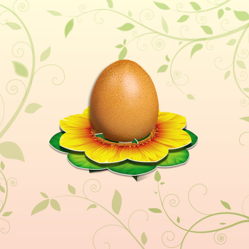 Декоративна підставка для яєць No1 "Подосонях" (1 яйце) (1 шт.) Харків - фото 1