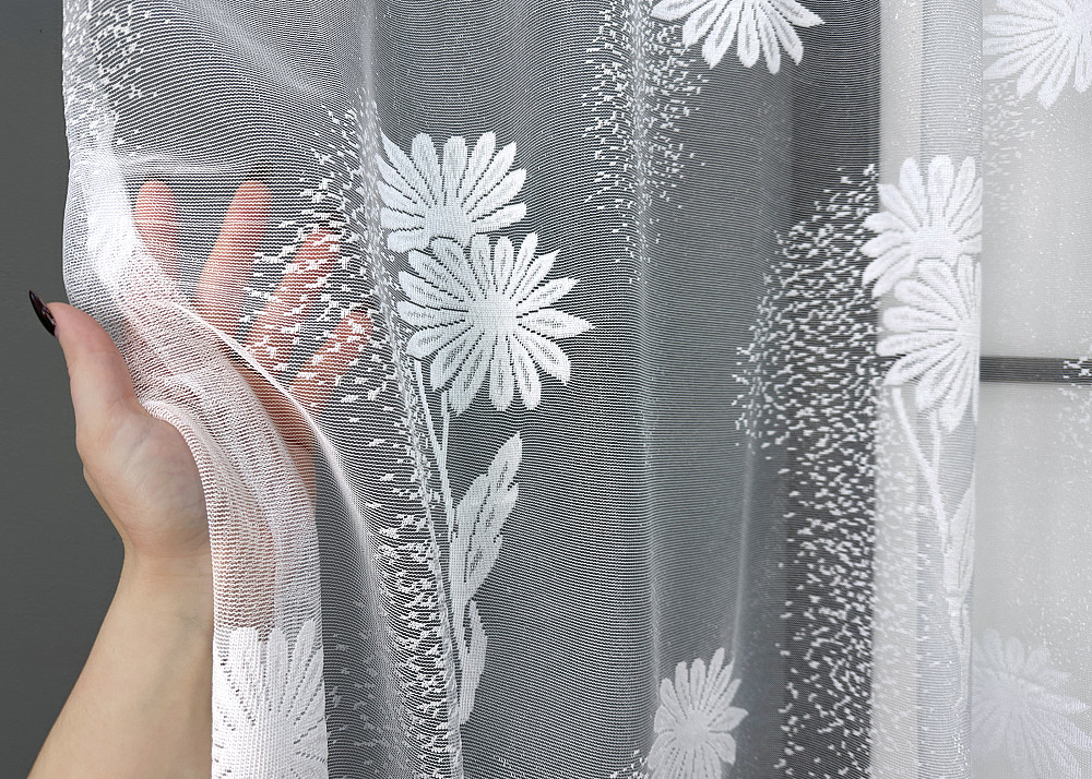 Тюль жаккард VR-Textil № 1899т Арка на кухню цвет белый 500х150 см (53-0108) Киев - изображение 3