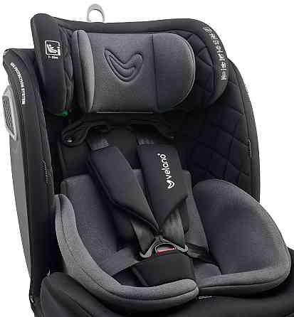 Автокрісло VELANO Vento 360° i-Size 40–150 см, ISOFIX + опорна нога, grey Київ