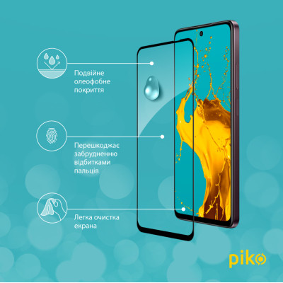 Скло захисне Piko Full Glue Oppo A3x Black (1283126598678) Вінниця - фото 4