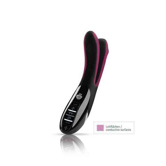 Вібратор подвійний з електростимуляцією Mystim Tingling Aparte eStim Black, міостімулятор Sex Aura Київ