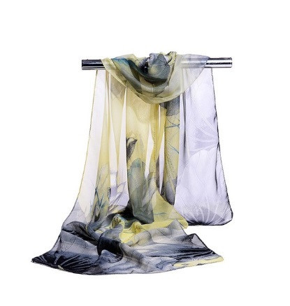 Женский шарф болотного цвета, (светлее чем на фото) - размер шарфа приблизительно 145*46см, шифон Киев - изображение 1