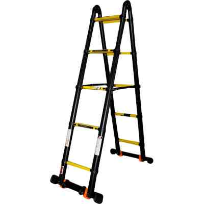 Драбина GTM трансформер телескопічна 2*5сх 0,9-4,2м анодований алюміній (KME3042B/2.1+2.1) Вінниця