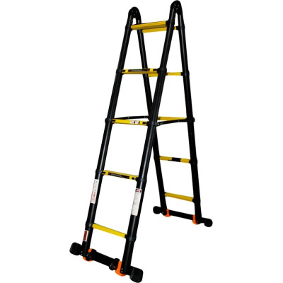 Драбина GTM трансформер телескопічна 2*5сх 0,9-4,2м анодований алюміній (KME3042B/2.1+2.1) Вінниця - фото 1