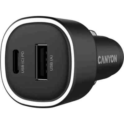 Зарядное устройство Canyon 1xUSB + 1xUSB-C PD48W black (CNE-CCABR3AC) Винница